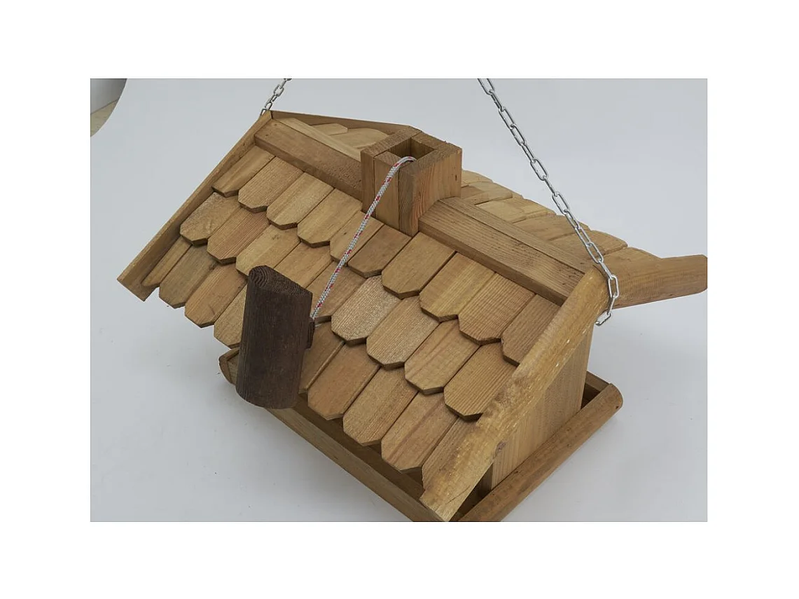 Mangeoire avec silo en pin naturel