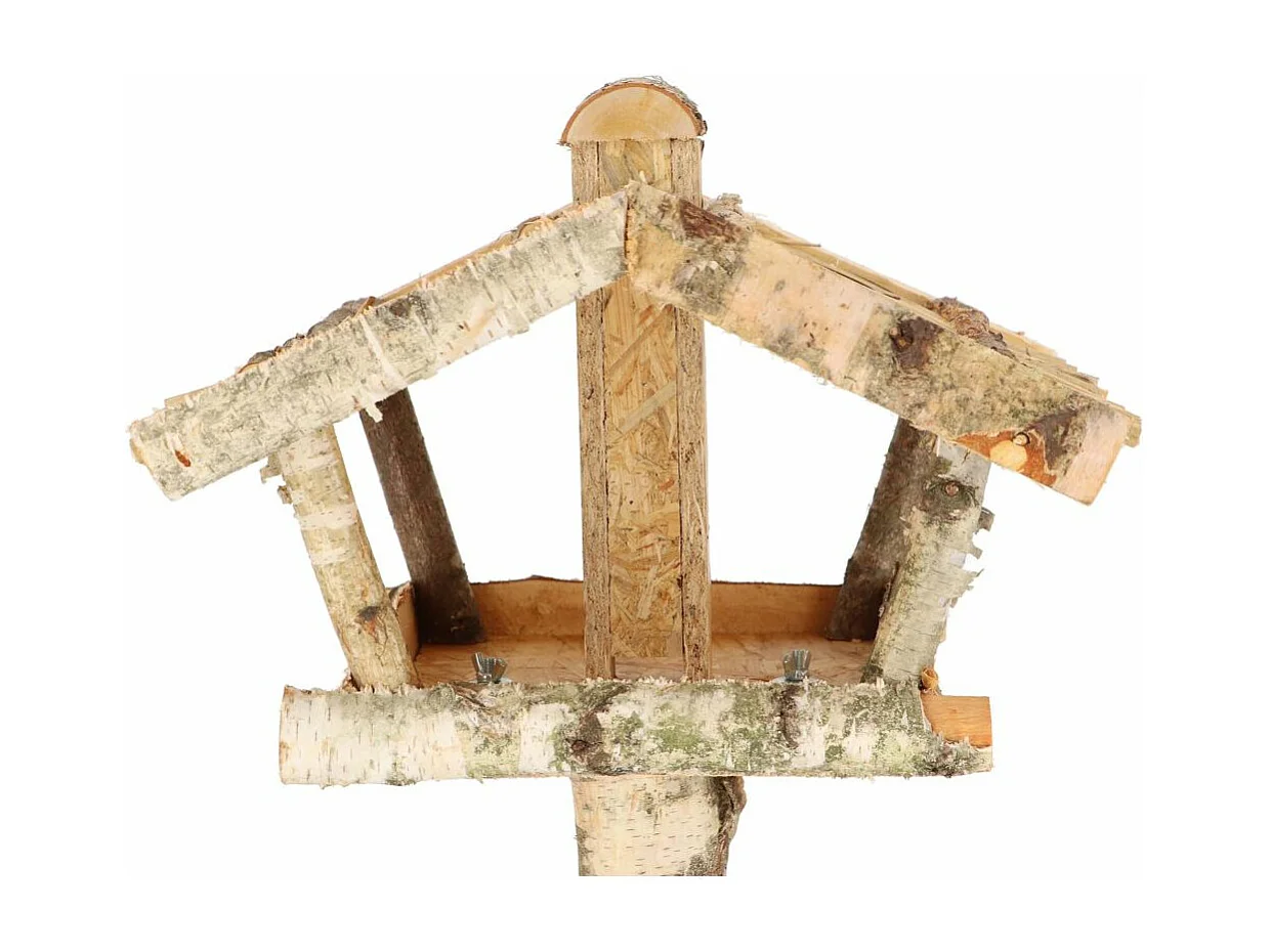 Mangeoire en bouleau à poser avec silo