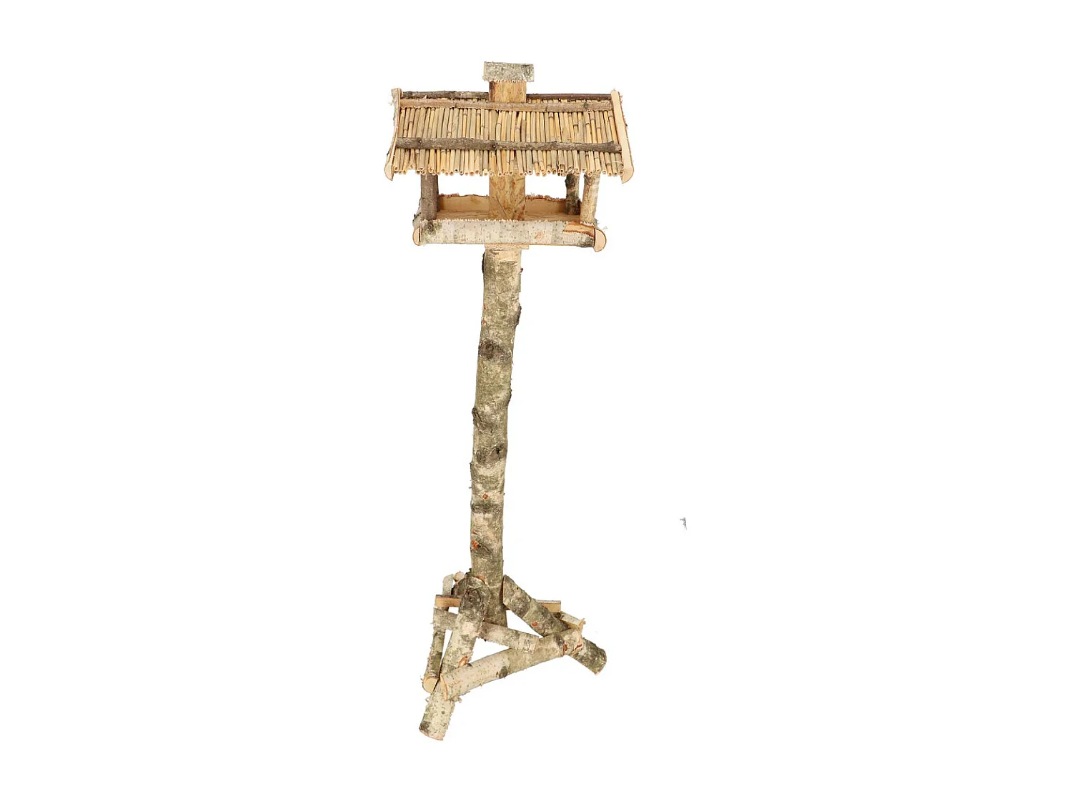 Mangeoire en bouleau à poser avec silo