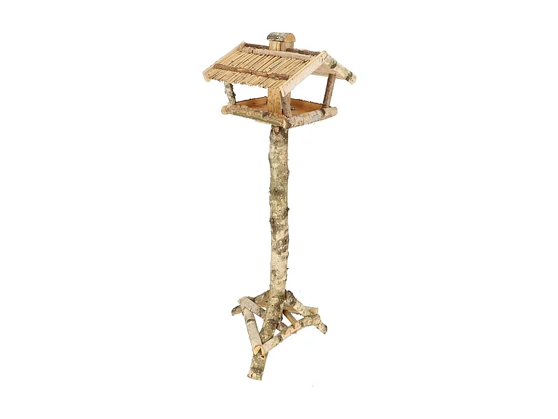 Mangeoire en bouleau à poser avec silo