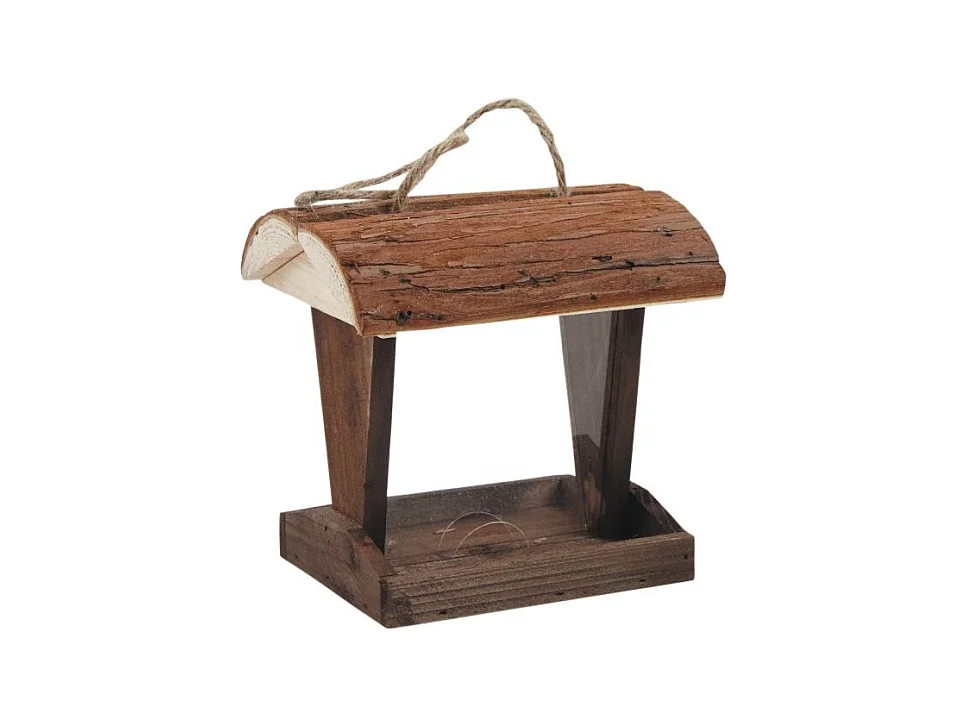 Mangeoire graines à oiseaux en bois et PVC