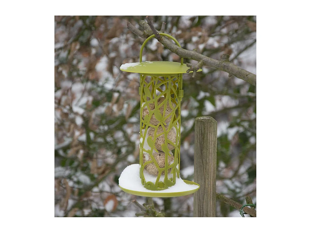 Mangeoire silo pour oiseaux Chiffchaff Pour boules de graisse + plateau