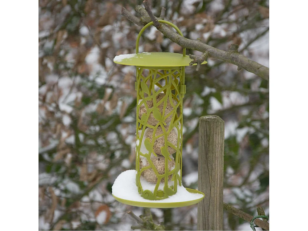 Mangeoire silo pour oiseaux Chiffchaff Pour boules de graisse + plateau
