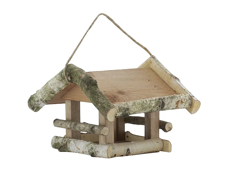 Mangeoire à oiseaux avec toit à planter