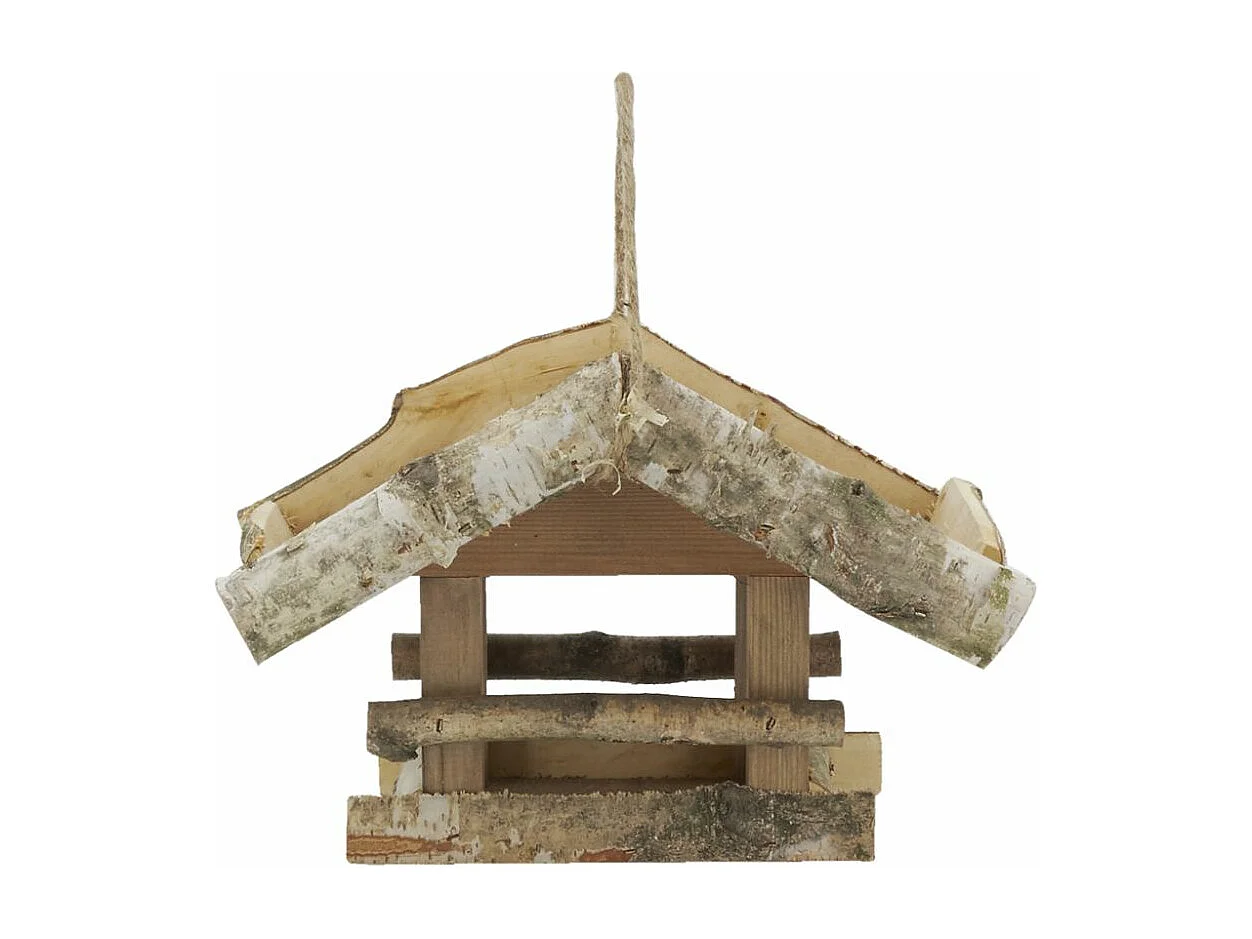 Mangeoire à oiseaux avec toit à planter