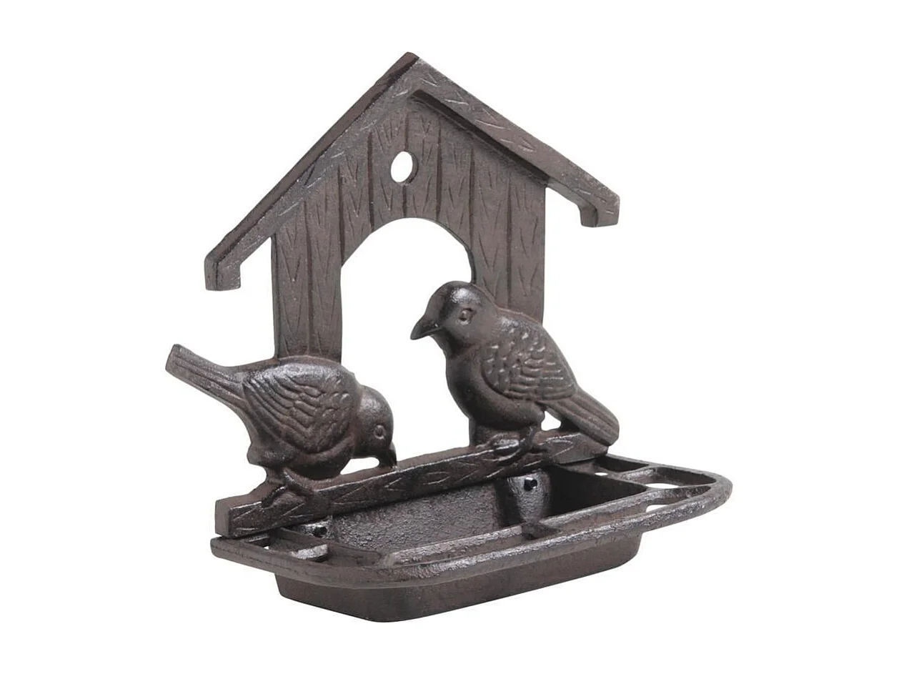 Mangeoire murale couple oiseaux en fonte