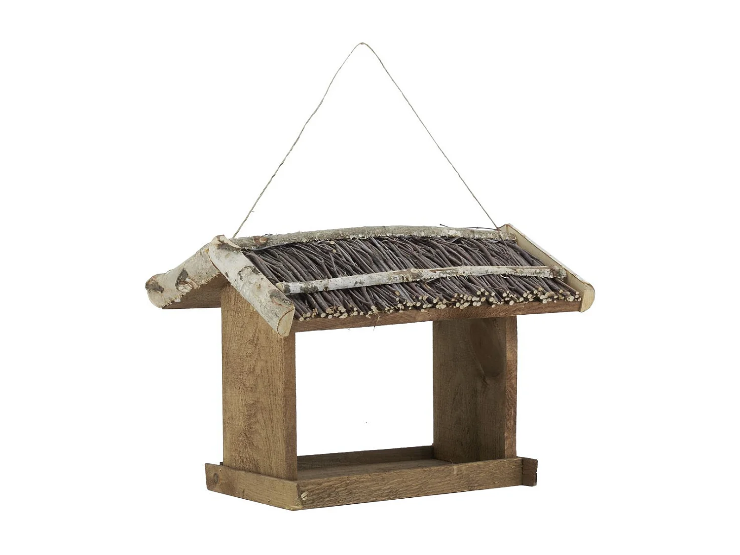 Mangeoire à oiseaux en bouleau et en pin