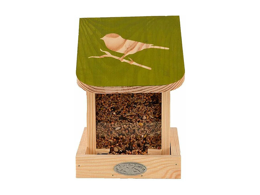 Mangeoire silo en bois Pochoir