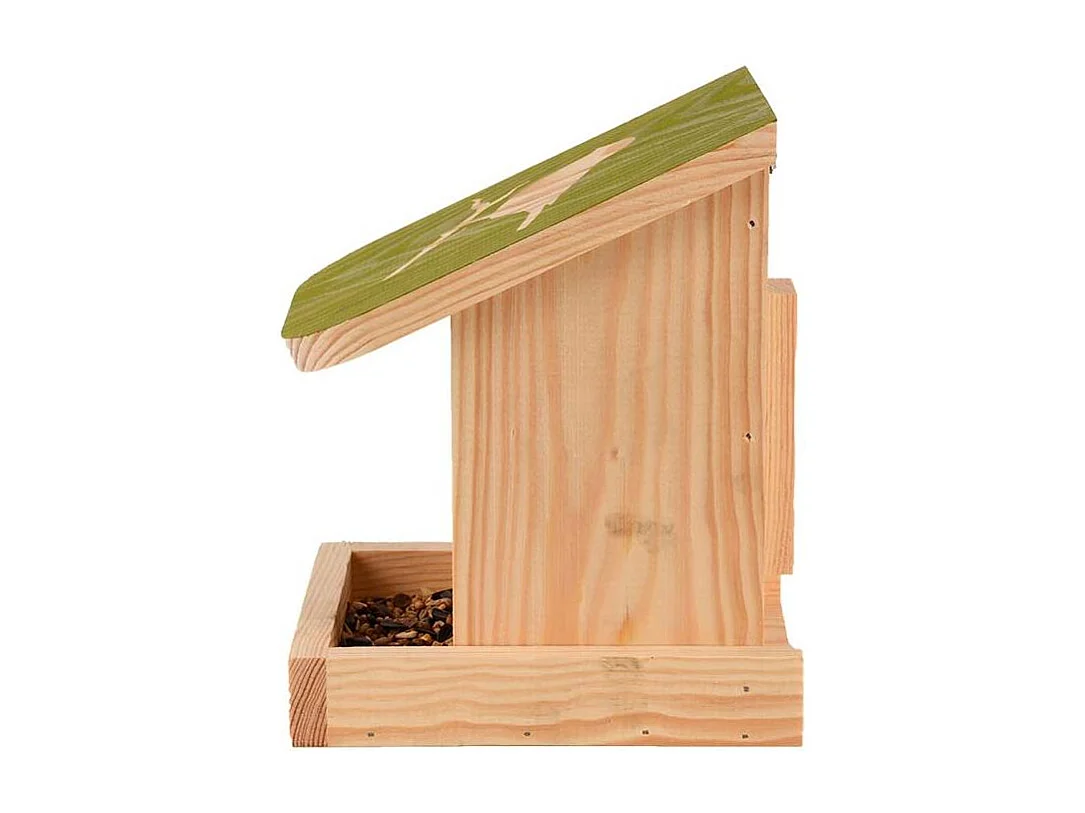 Mangeoire silo en bois Pochoir