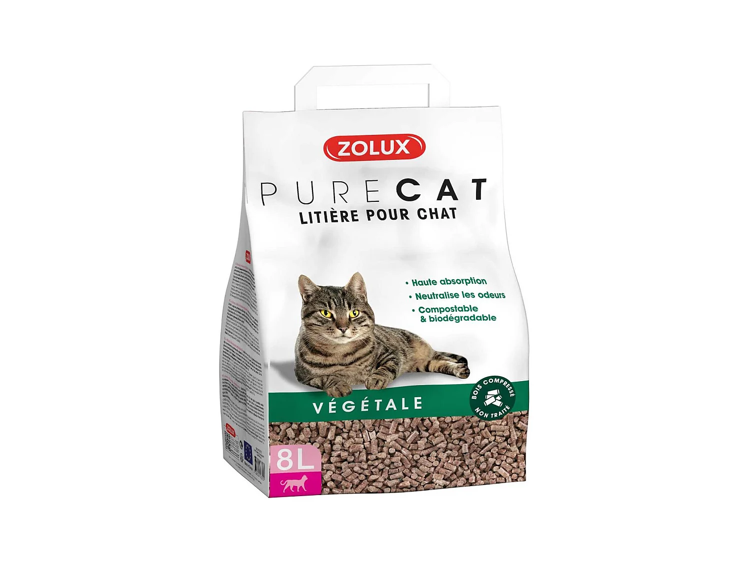 Arena vegetal natural para gatos 8L