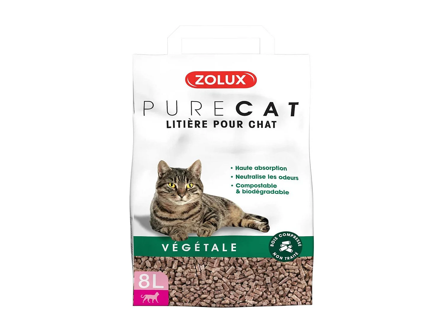 Lettiera naturale per gatti pura 8L