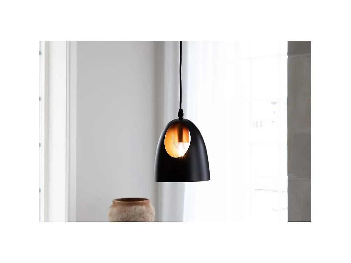 Elda verlichting hanglamp Ø16cm staal zwart, koper.