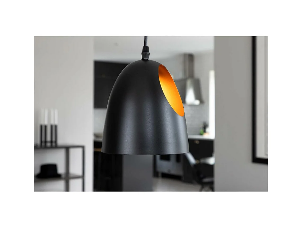 Elda verlichting hanglamp Ø16cm staal zwart, koper.