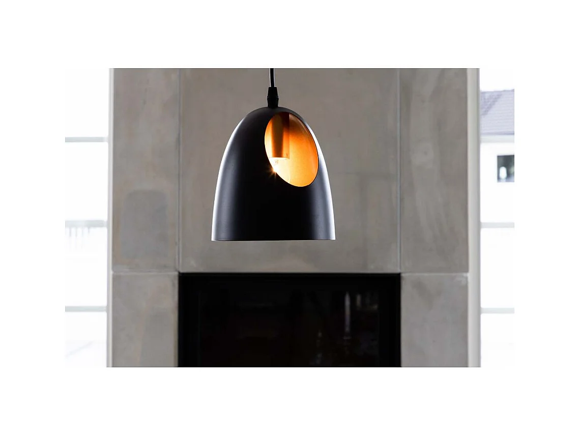 Elda verlichting hanglamp Ø16cm staal zwart, koper.