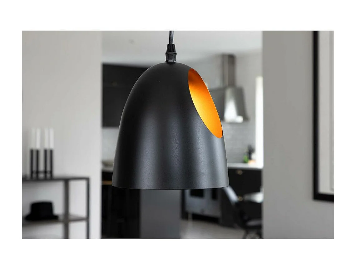 Elda verlichting hanglamp Ø16cm staal zwart, koper.