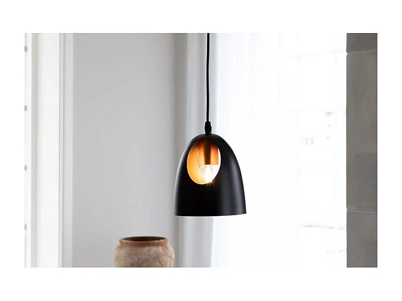Lampe Suspension Design "Elda" 17cm Noir