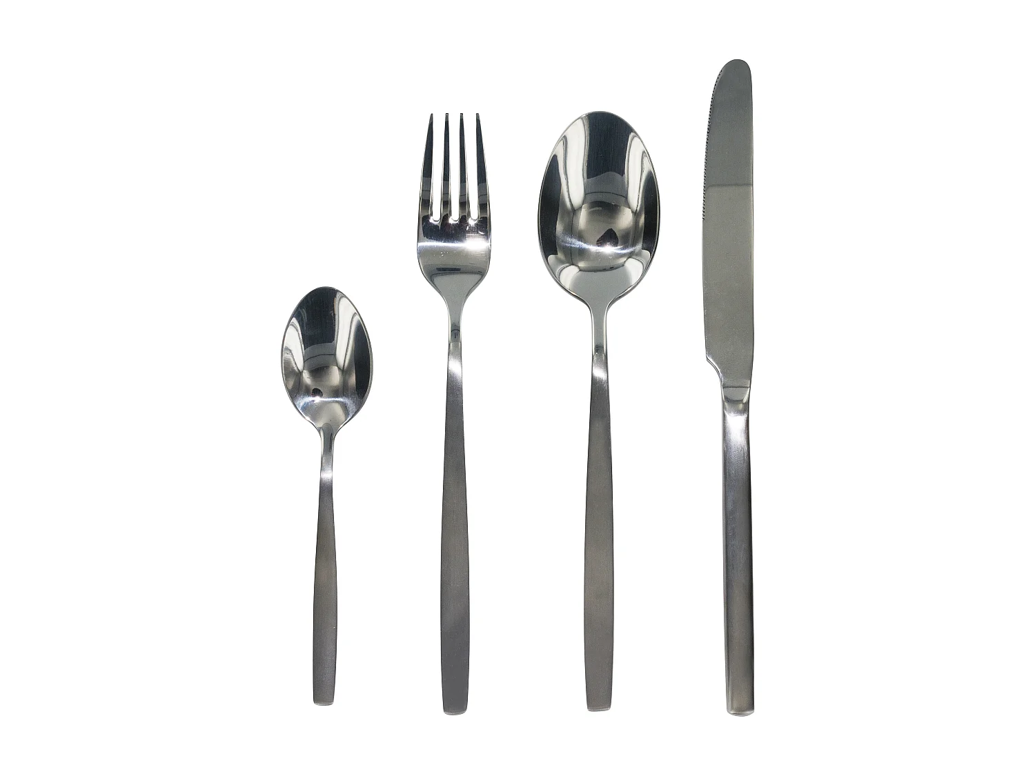 Menagere 16 Pieces Mat Shiny Inox Argent