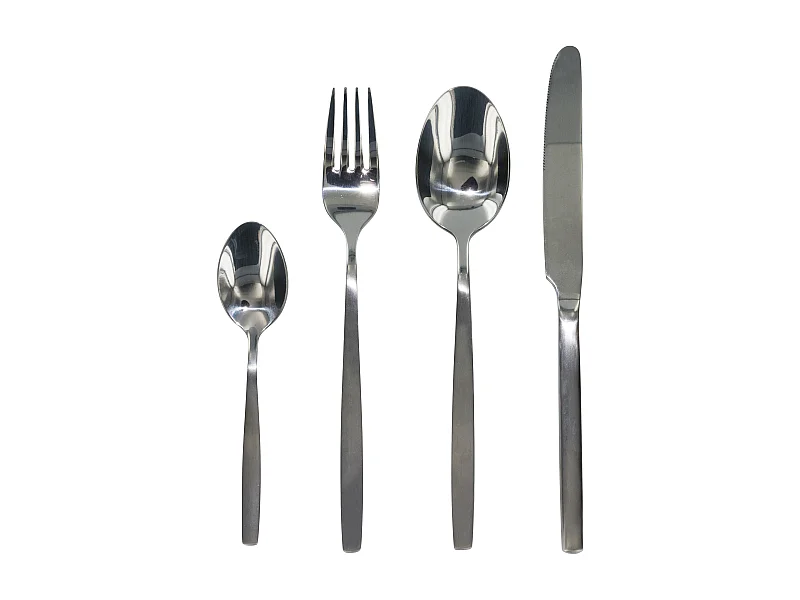 Menagere 16 Pieces Mat Shiny Inox Argent