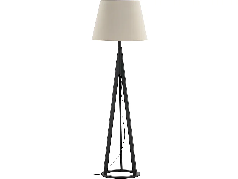Lampadaire en Bois "Kona" 160cm Noir
