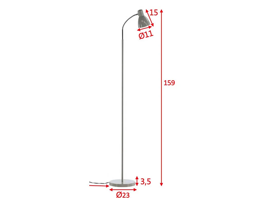 Stehleuchte aus Stahl Lina