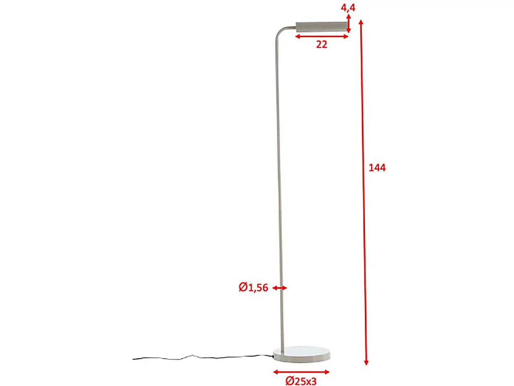 Lampadaire Design "Harmonica" 144cm Beige