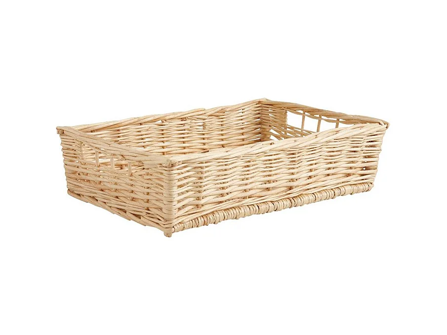 Manne en osier naturel avec passe-main Panier 50 x 34 cm Panier 50 x 34 cm