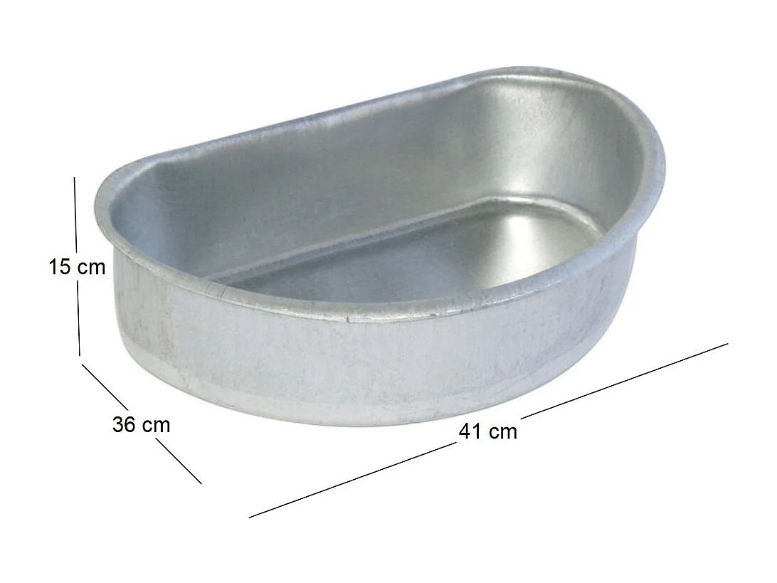 Abreuvoir-mangeoire demi-lune