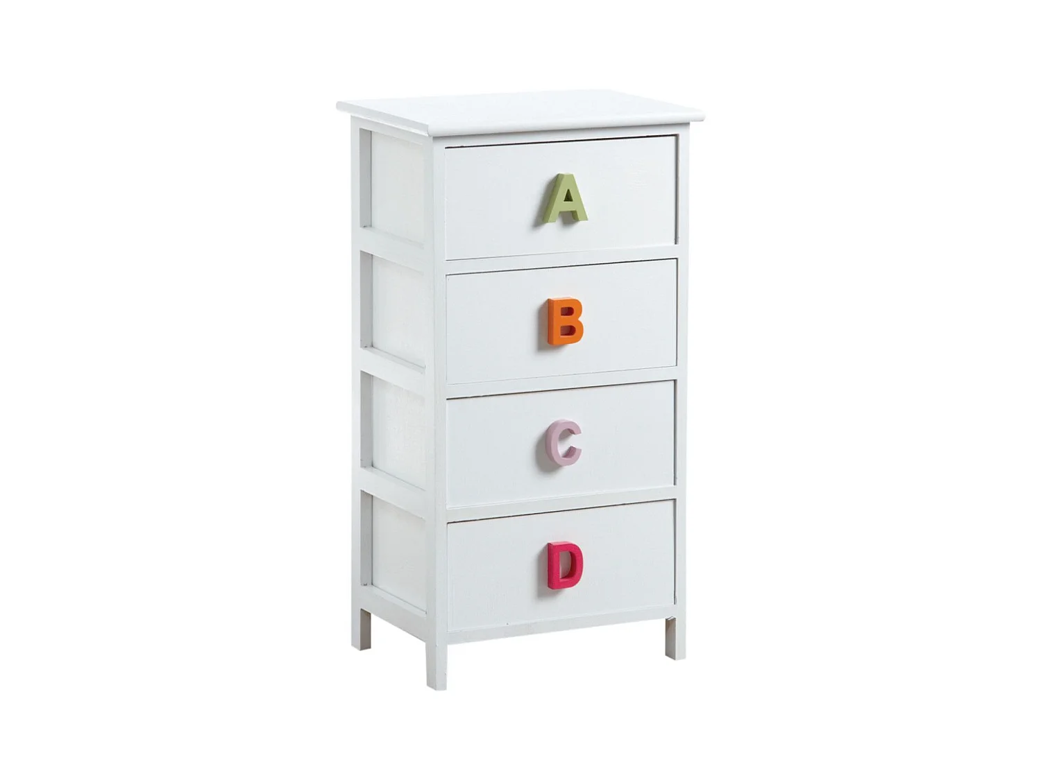 Commode chambre enfant alphabet 4 tiroirs 4 tiroirs