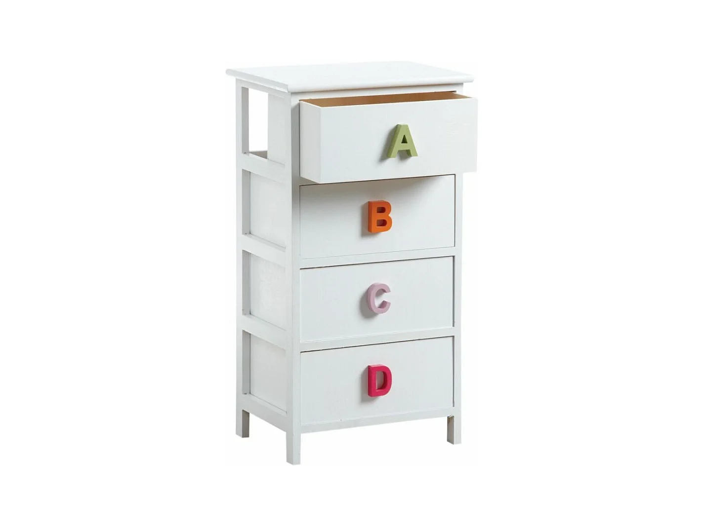 Commode chambre enfant alphabet 4 tiroirs 4 tiroirs