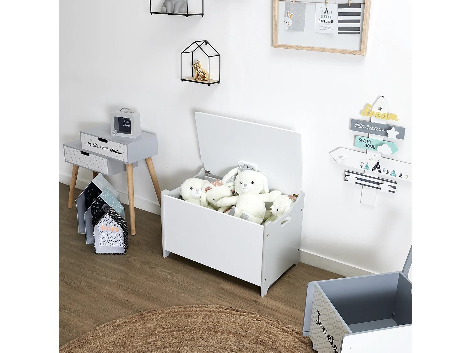 Coffre A Jouets La Tete Dans Les Etoiles