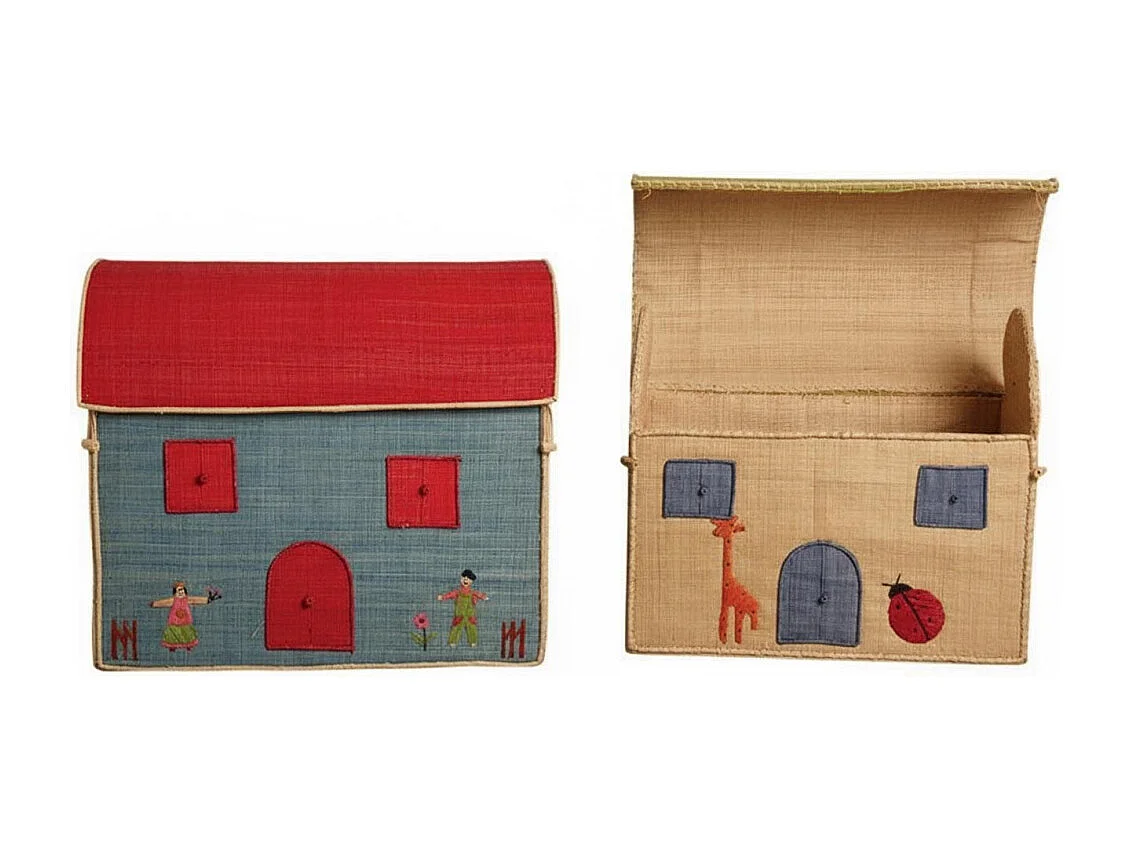 Coffres à jouets en rabane (Lot de 2)