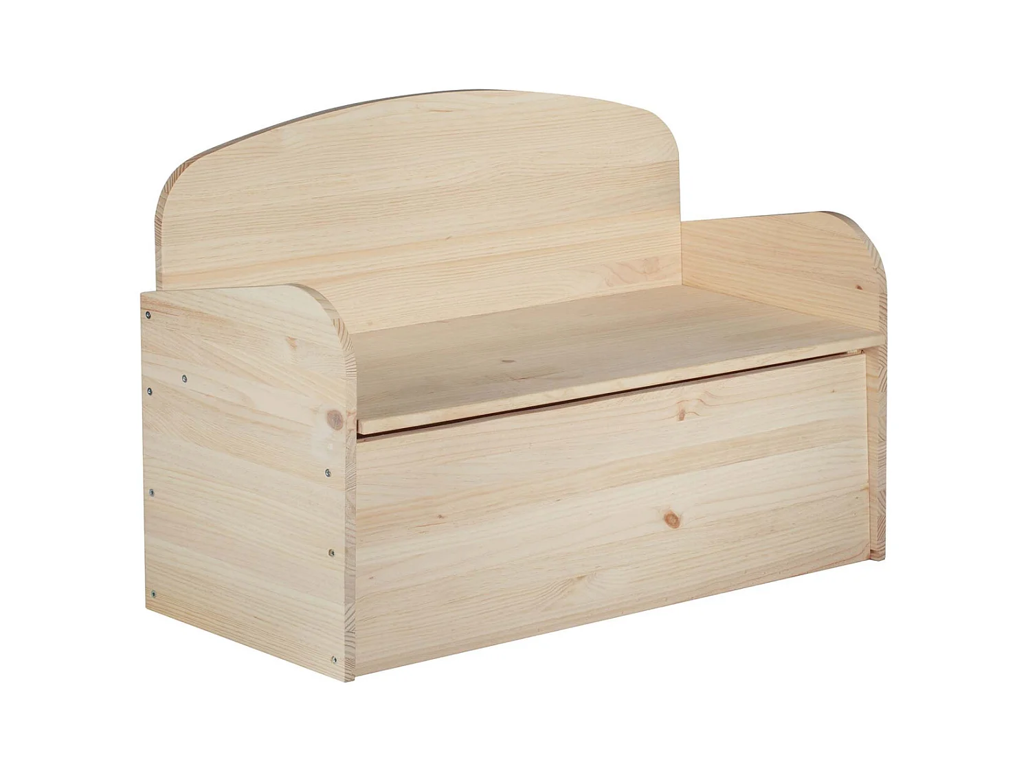 Banc coffre de rangement en pin brut 78 litres