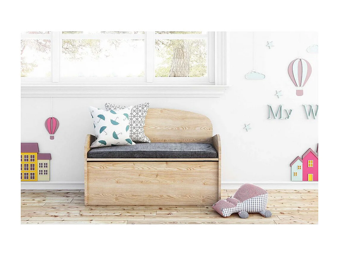 Bank mit Stauraum aus Rohkiefernholz 78 Liter