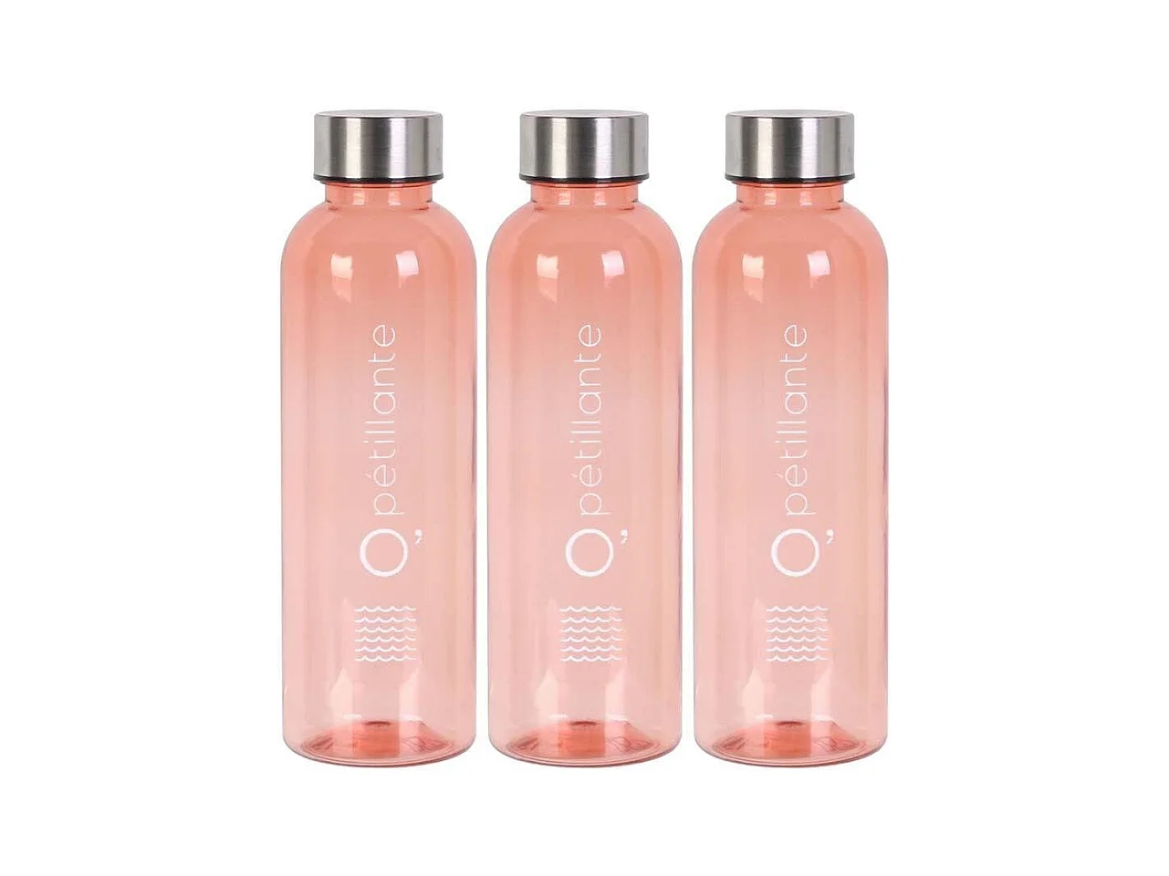 Bouteille en plastique réutilisable 50 cl O' (Lot de 3) Orange