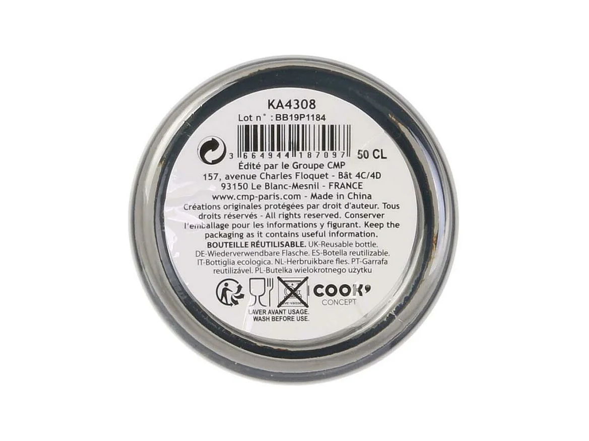 Bouteille en plastique réutilisable 50 cl O' (Lot de 3) Orange