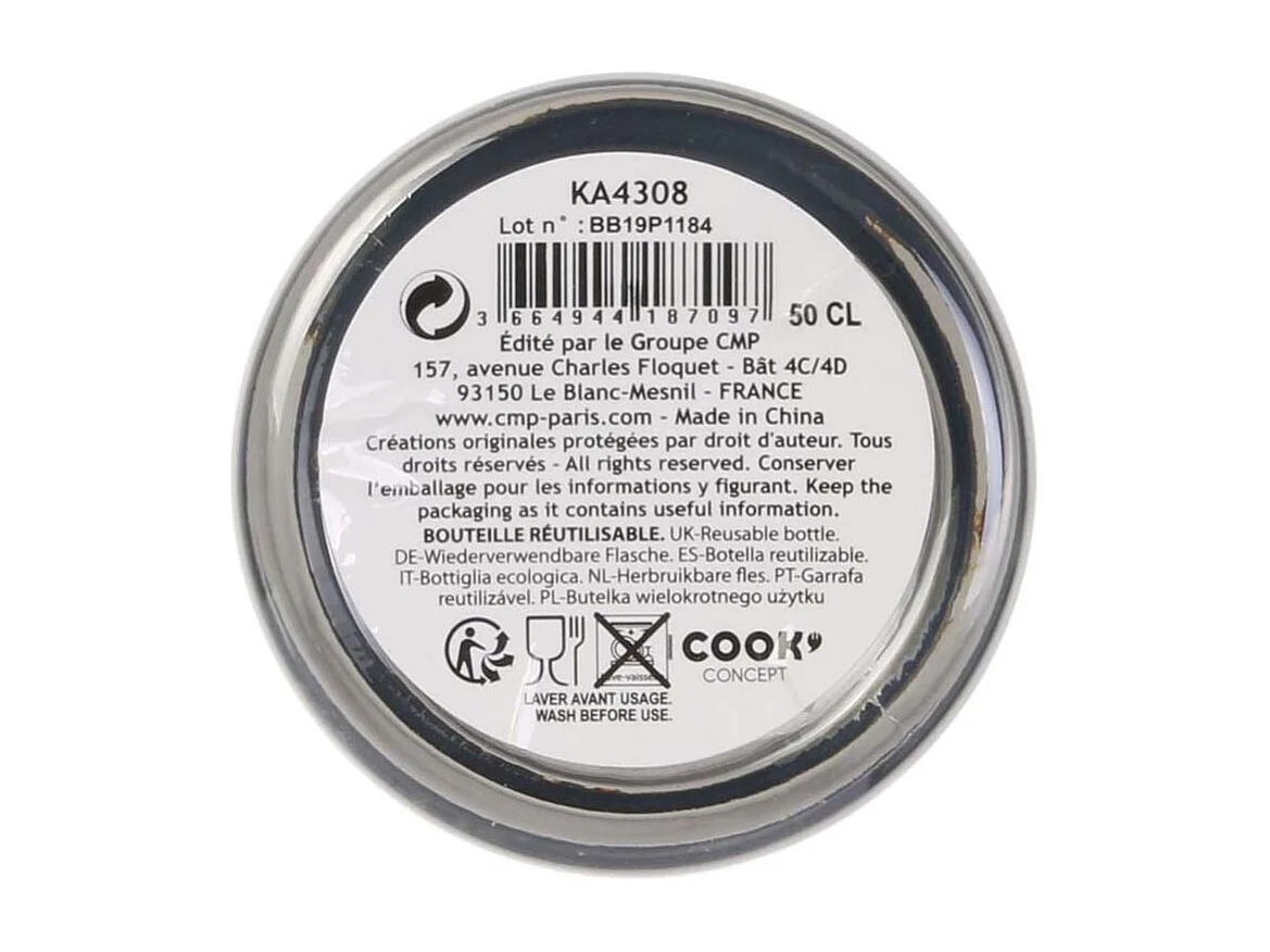 Bouteille en plastique réutilisable 50 cl O' (Lot de 3) Orange