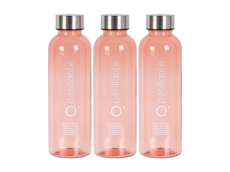 Bouteille en plastique réutilisable 50 cl O' (Lot de 3) Orange