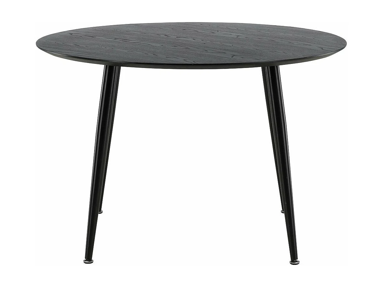 Dipp eetkamertafel Ø115cm zwart.