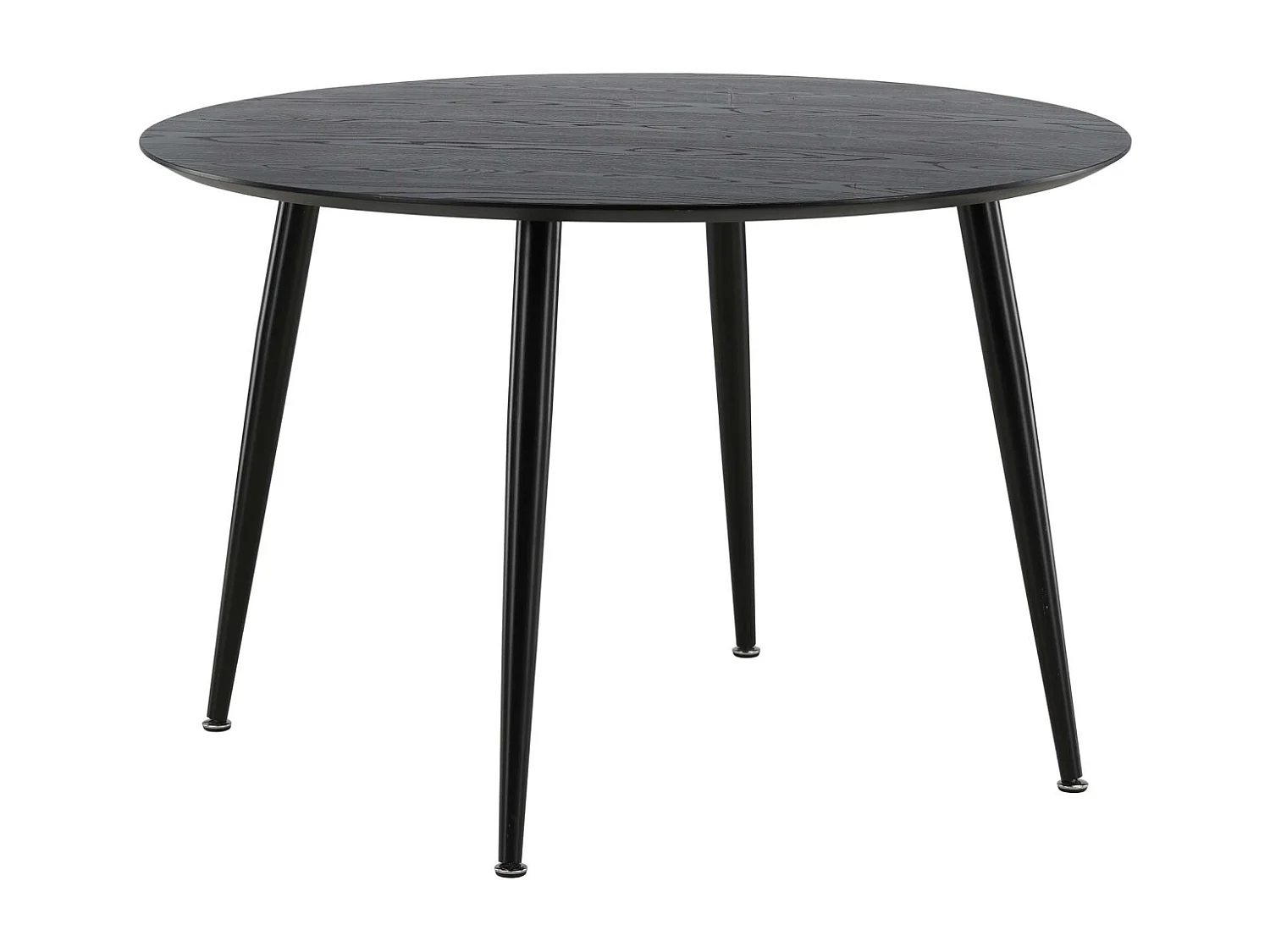Dipp eetkamertafel Ø115cm zwart.