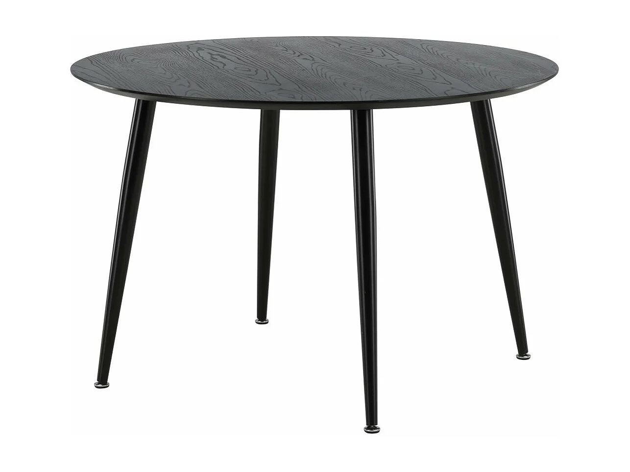 Dipp eetkamertafel Ø115cm zwart.