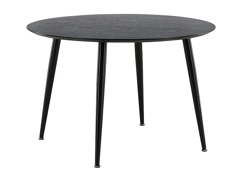 Dipp eetkamertafel Ø115cm zwart.