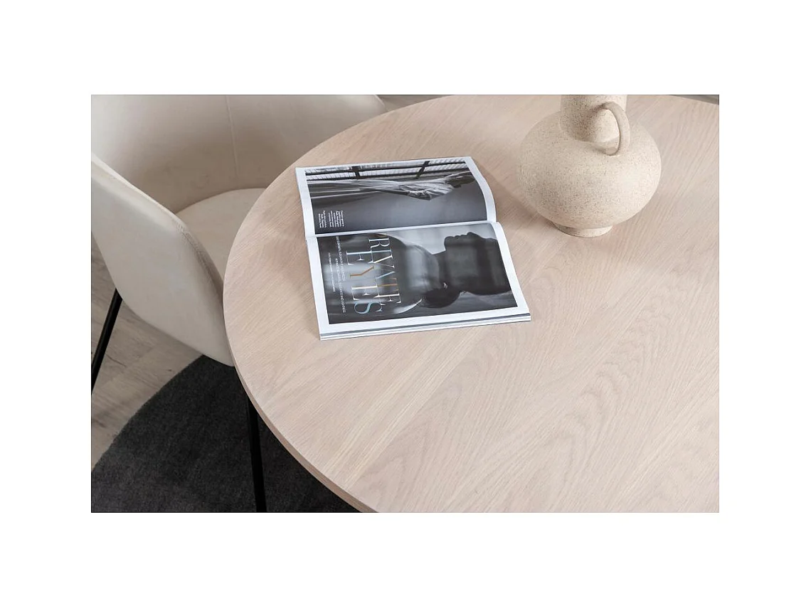 Runder Tisch aus MDF Bianca 110 cm