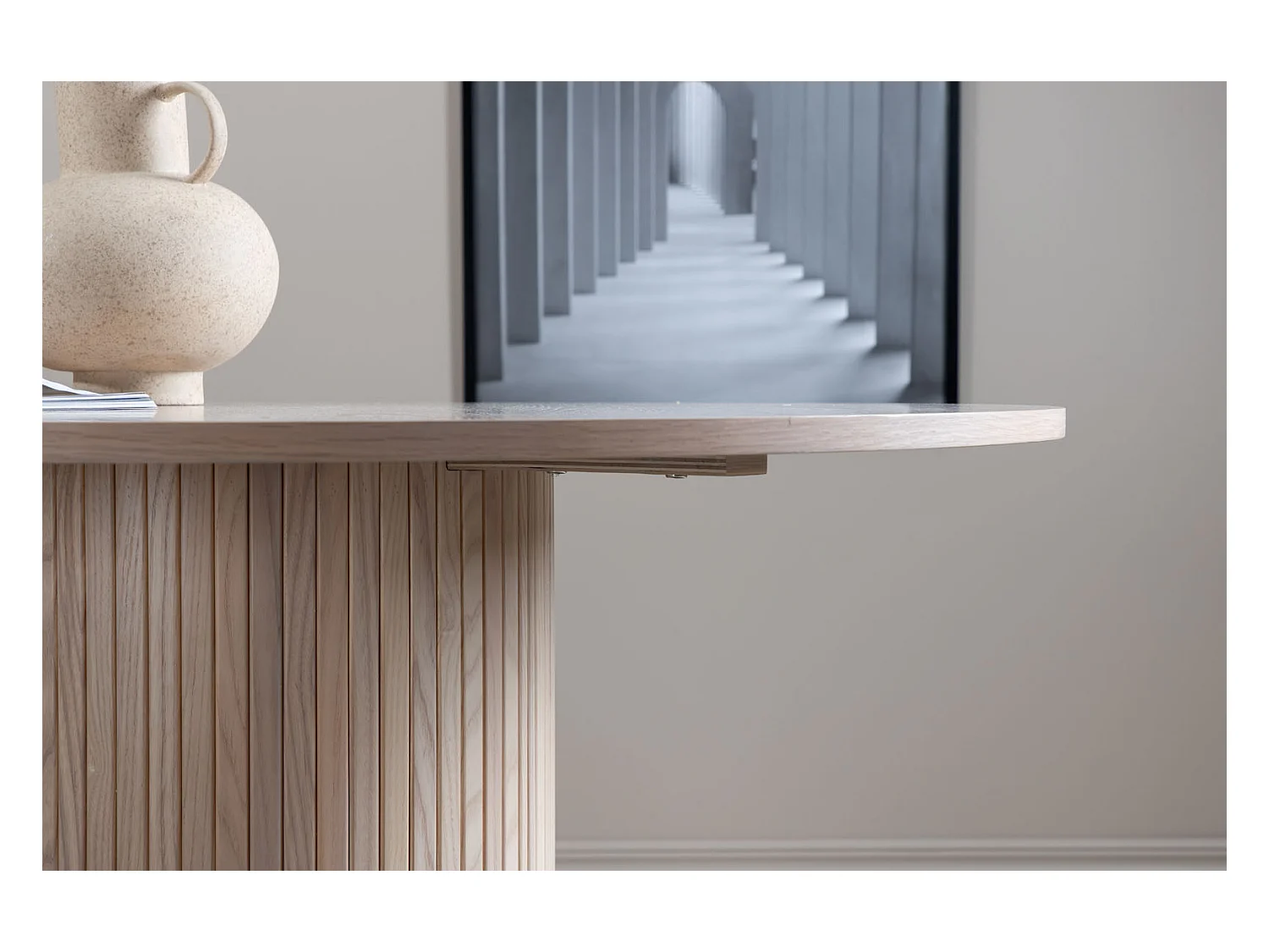 Runder Tisch aus MDF Bianca 110 cm