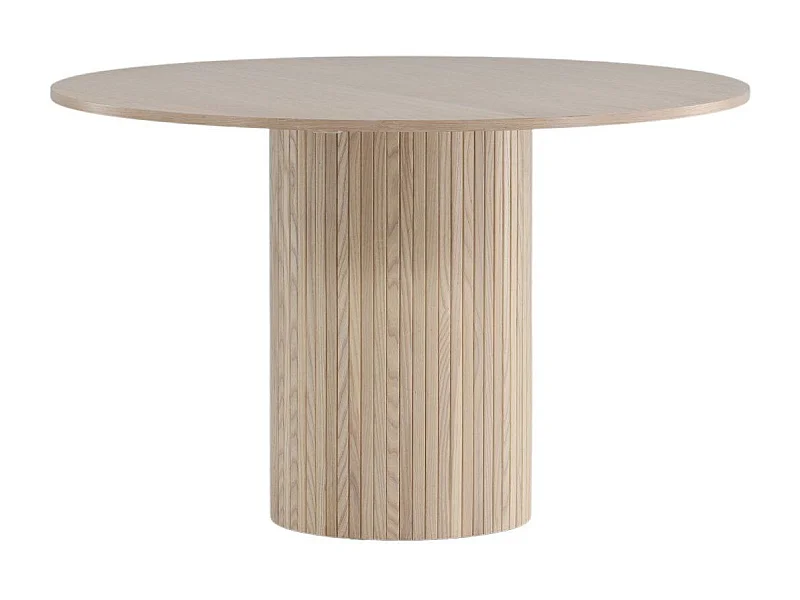 Table à Manger Ronde "Bianca" 110cm Naturel
