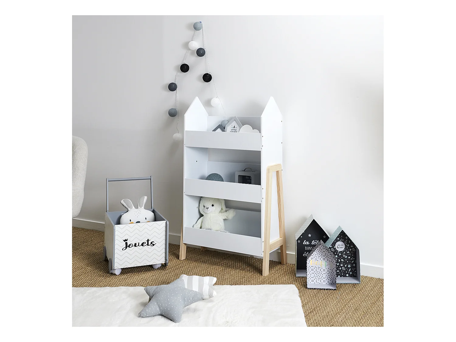 Kinderbücherregal aus Holz Gabriel
