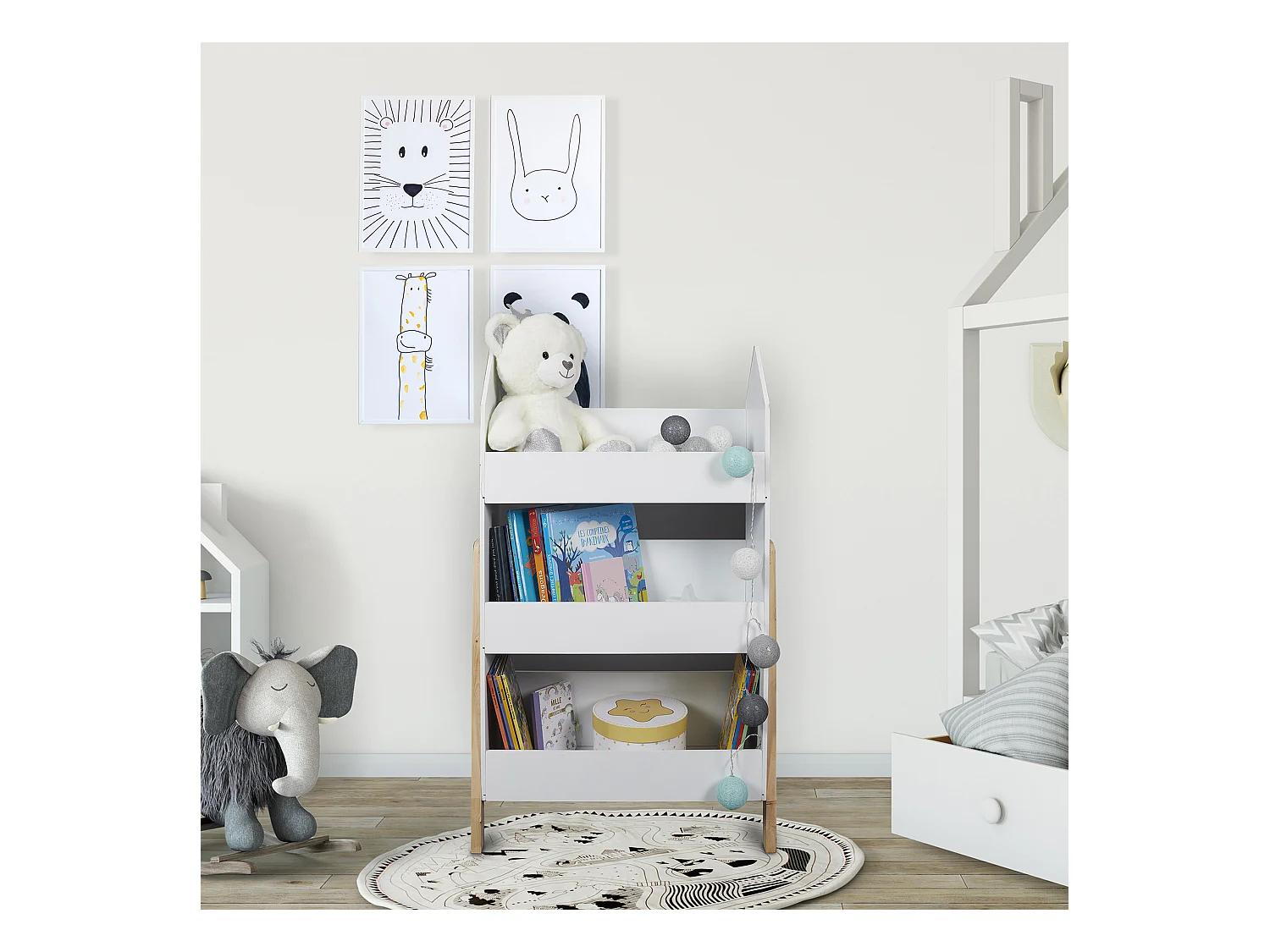 Kinderbücherregal aus Holz Gabriel