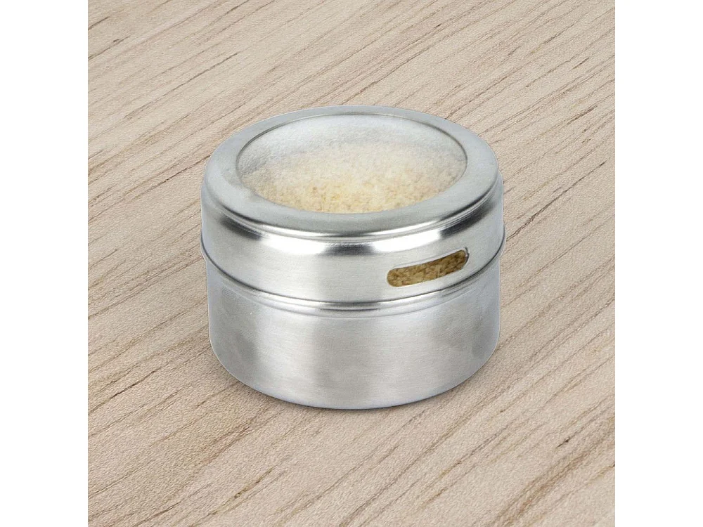 Set di 6 barattoli magnetici per spezie con supporto