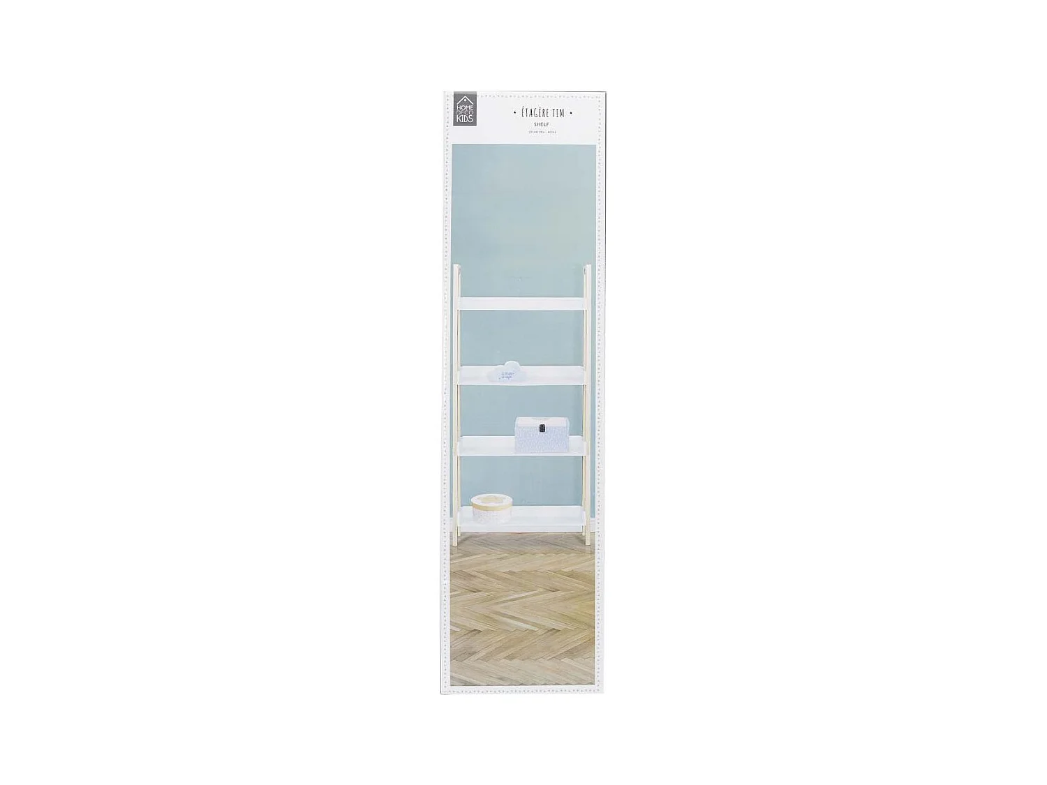 Etagere Enfant Tim L60cm Blanc, Marron