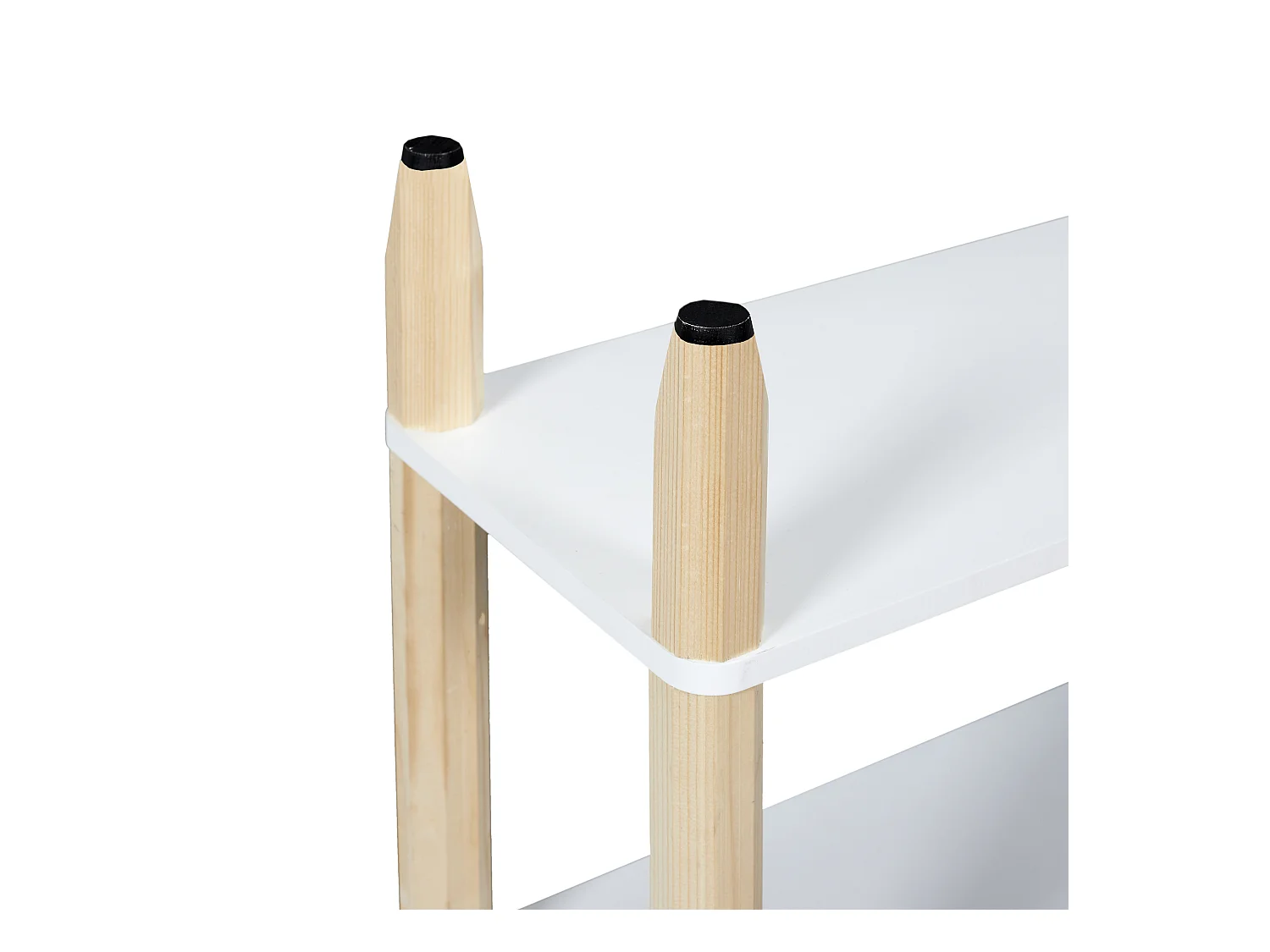 Etagere Crayons 3 Etages Blanc, Marron