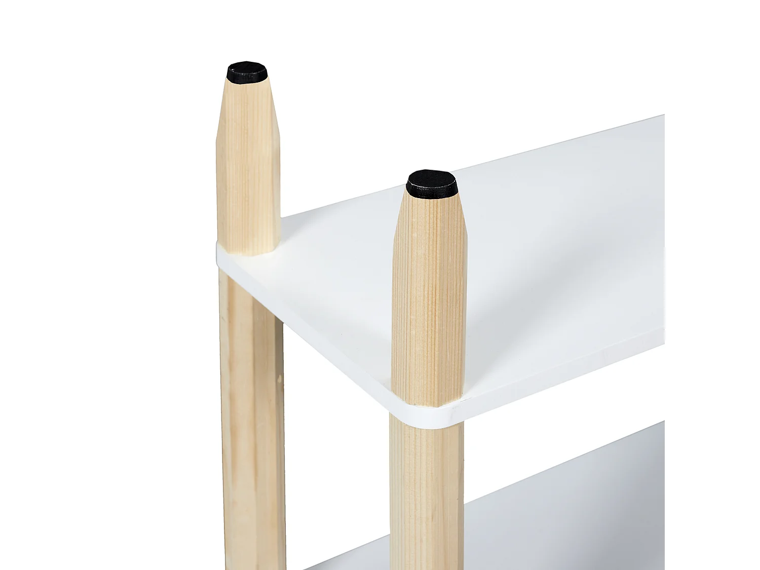 Etagere Crayons 3 Etages Blanc, Marron